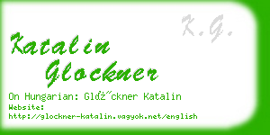 katalin glockner business card